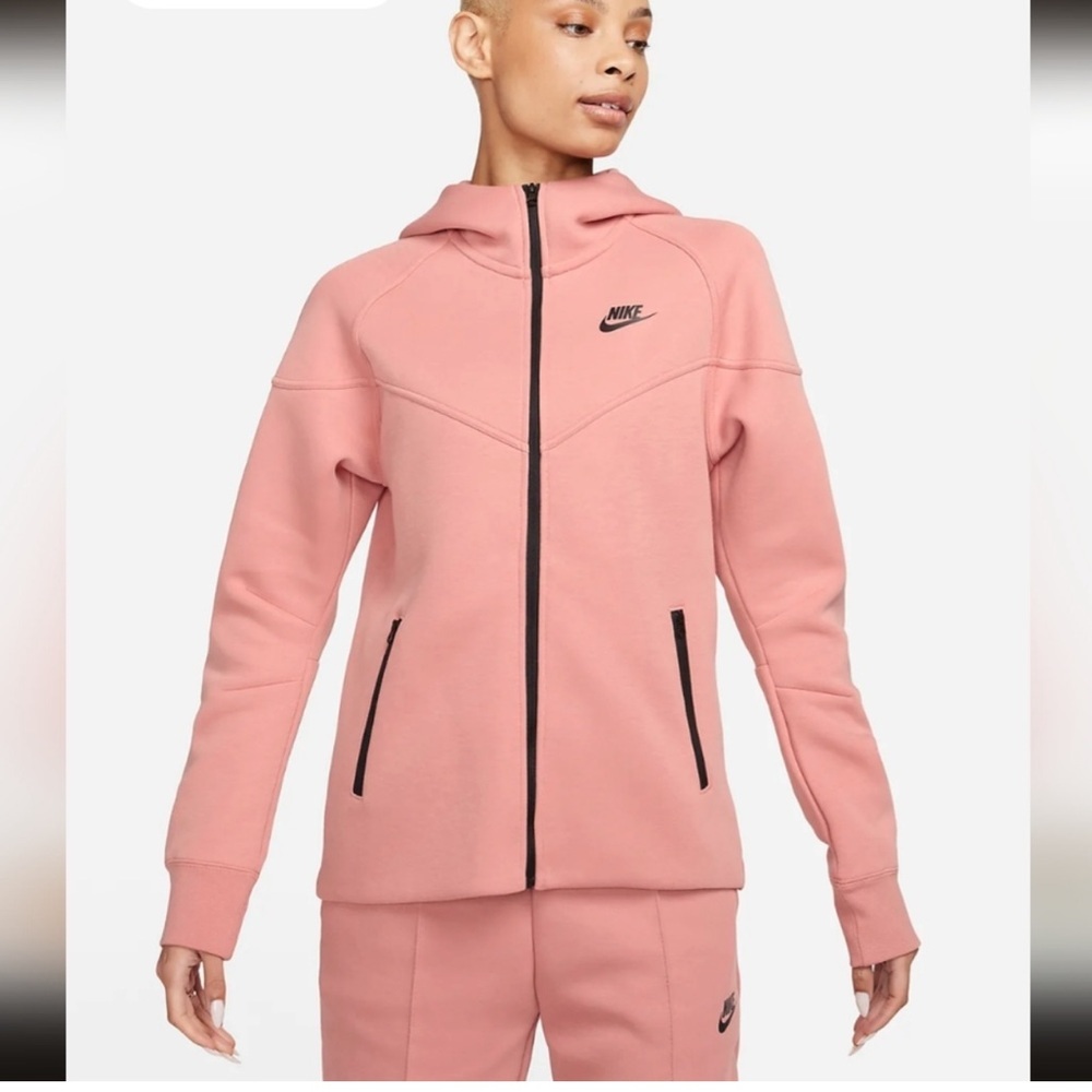Nike Sportswear Tech Fleece Windrunner Zip Up Sweatshirt Pink